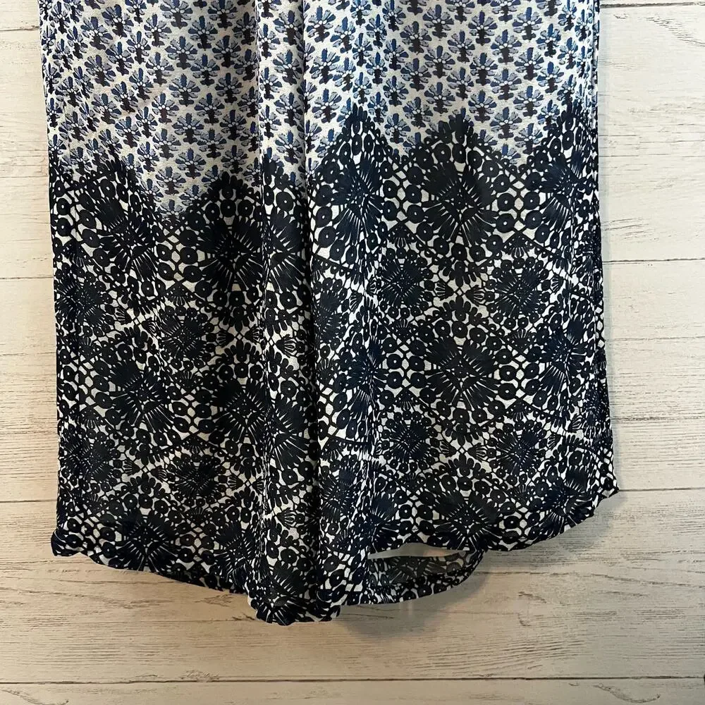 Tory Burch Printed Wide Leg Halter Silk Jumpsuit Size S